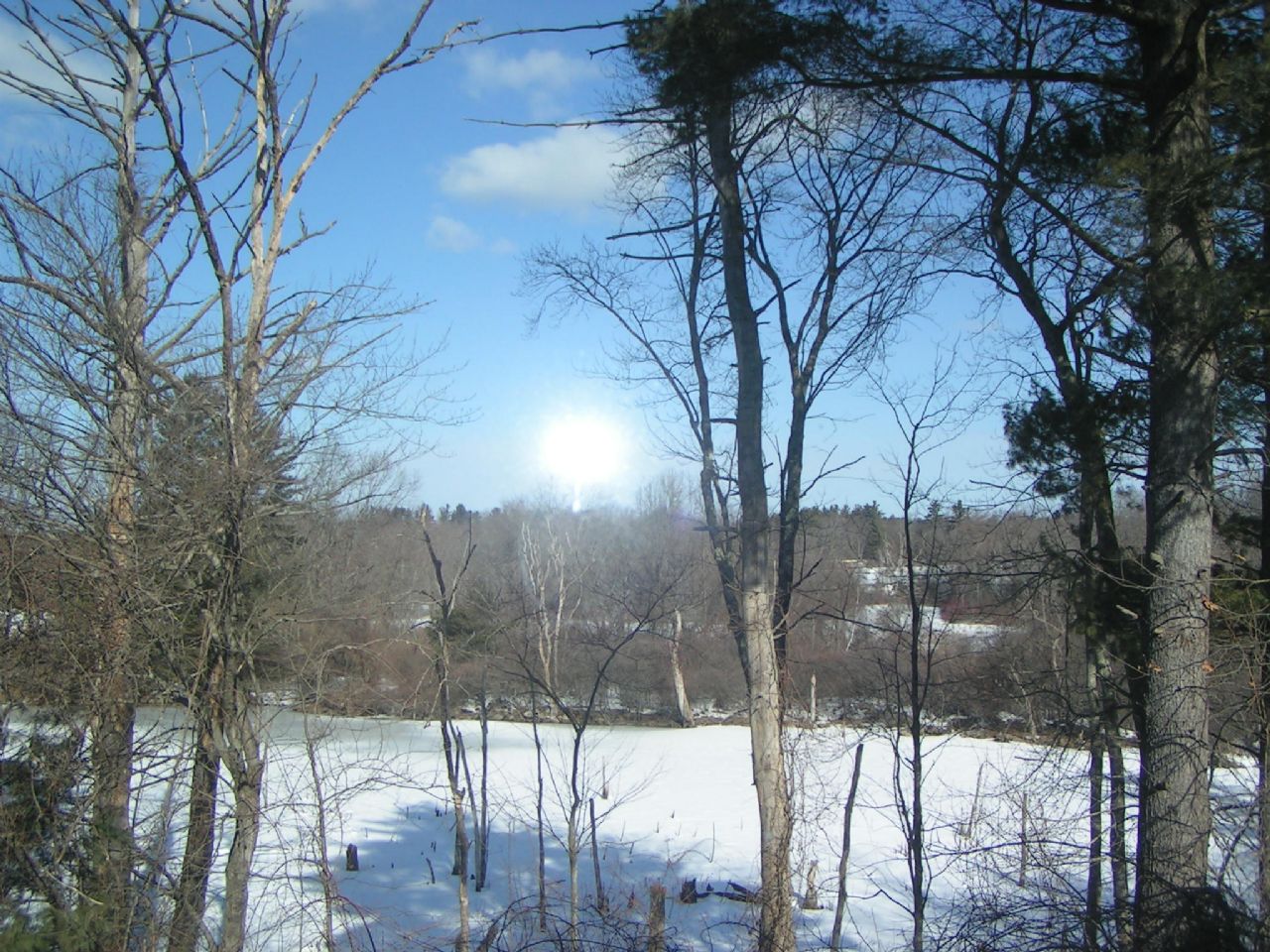 view from master bedroom during winter
